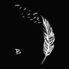 Left Right Flying Feather Wall Stickers
