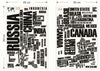 Large World Map Wall Stickers